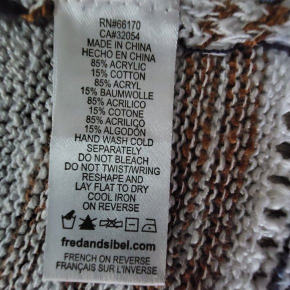 Anthropolgie Heany Striped Womens Cardigan XS Multi Fred And Sibel Striped Open - Picture 6 of 10